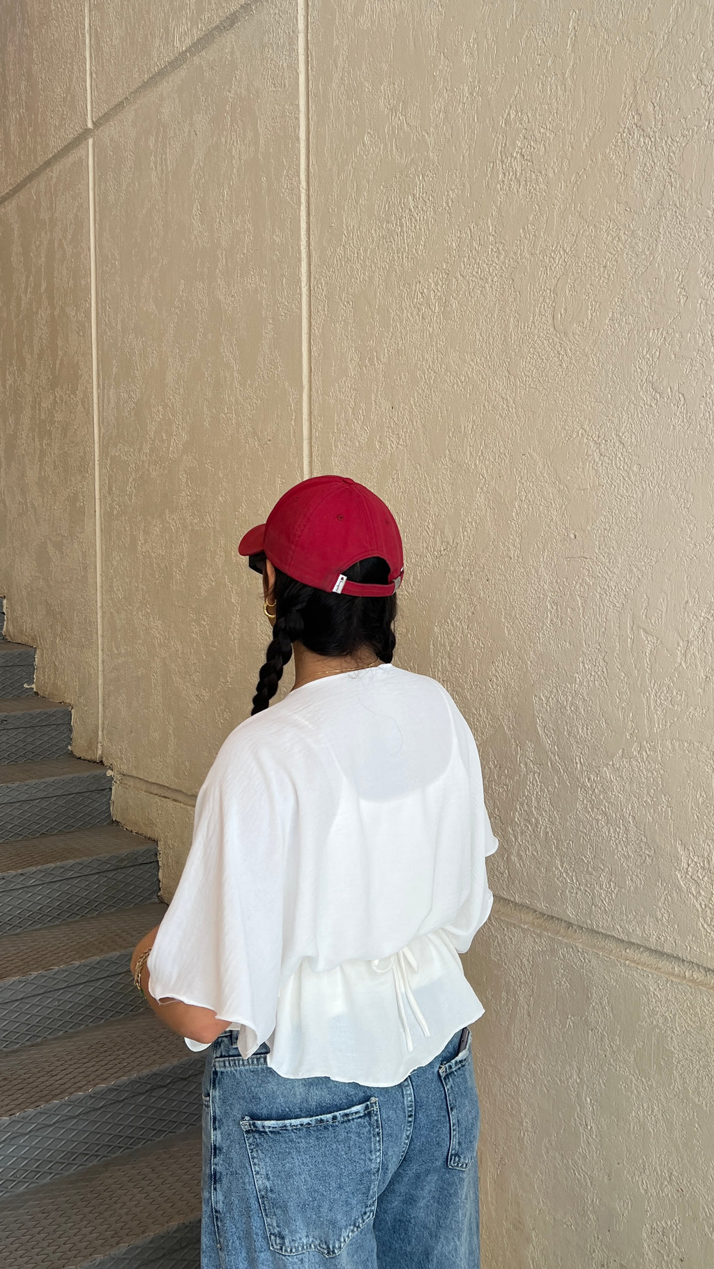 The drape top in white