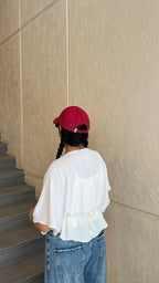 The drape top in white