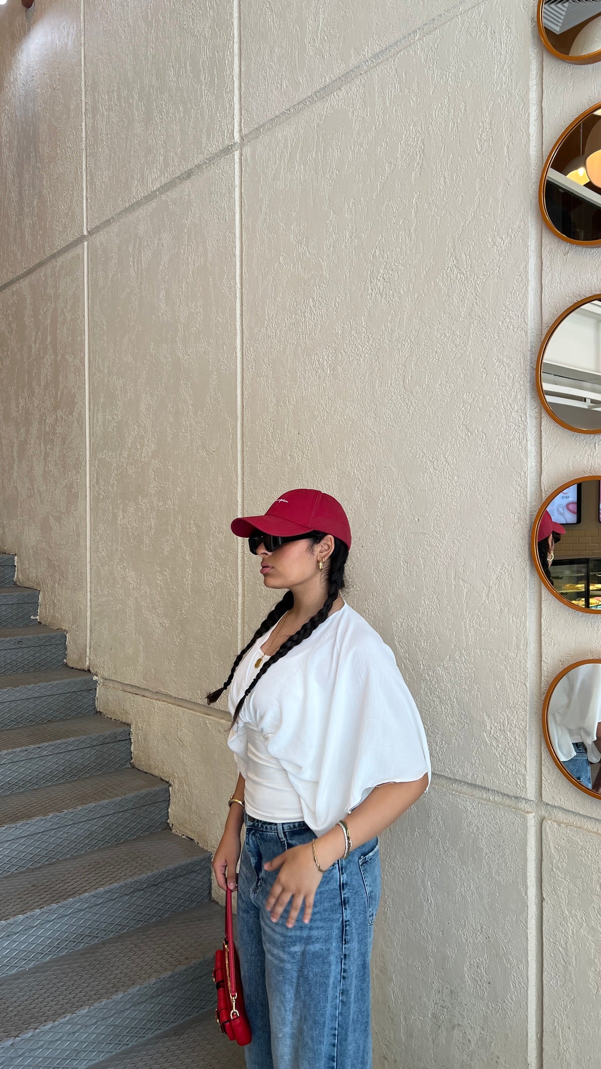 The drape top in white