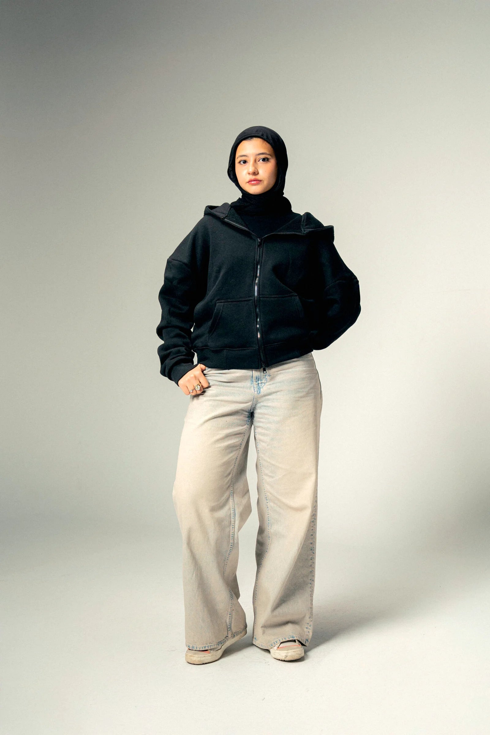 Double Zipper Jacket - Black