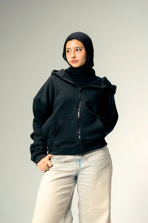 Double Zipper Jacket - Black